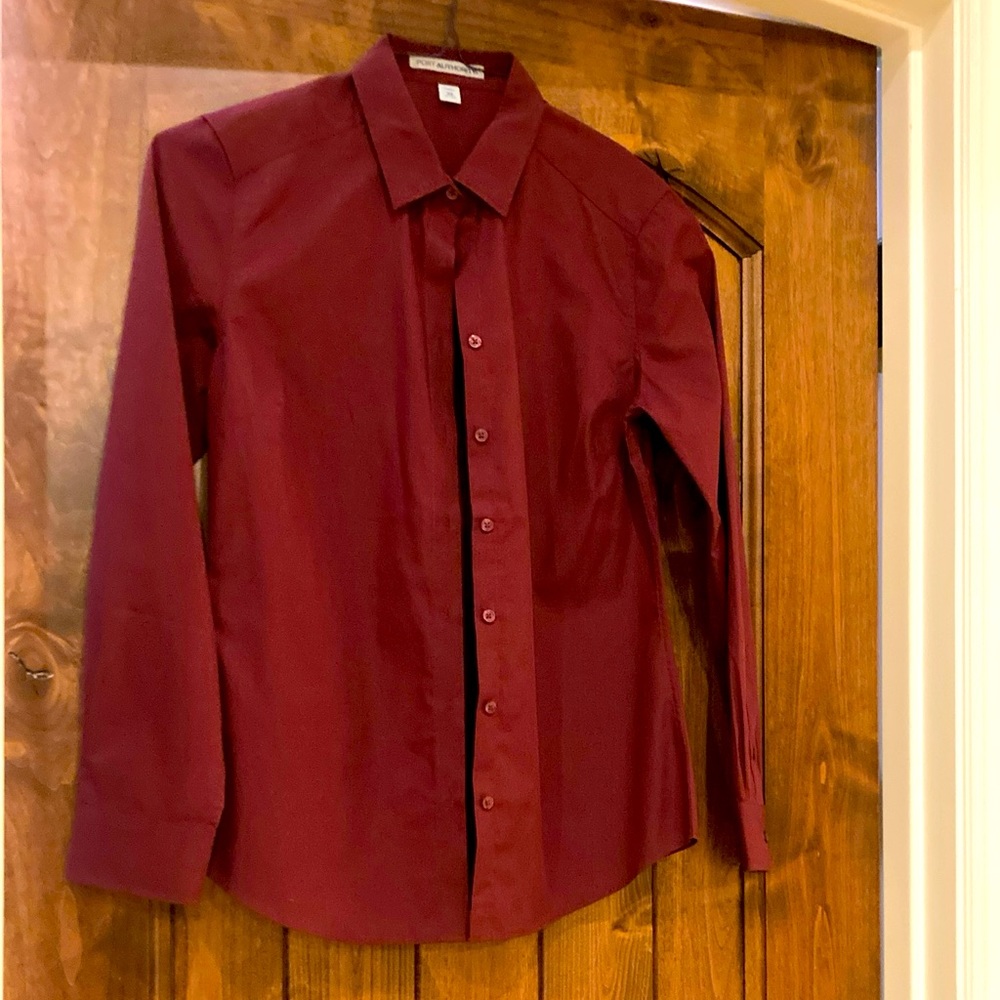 Port Authority Button Up Blouse Womens XS
